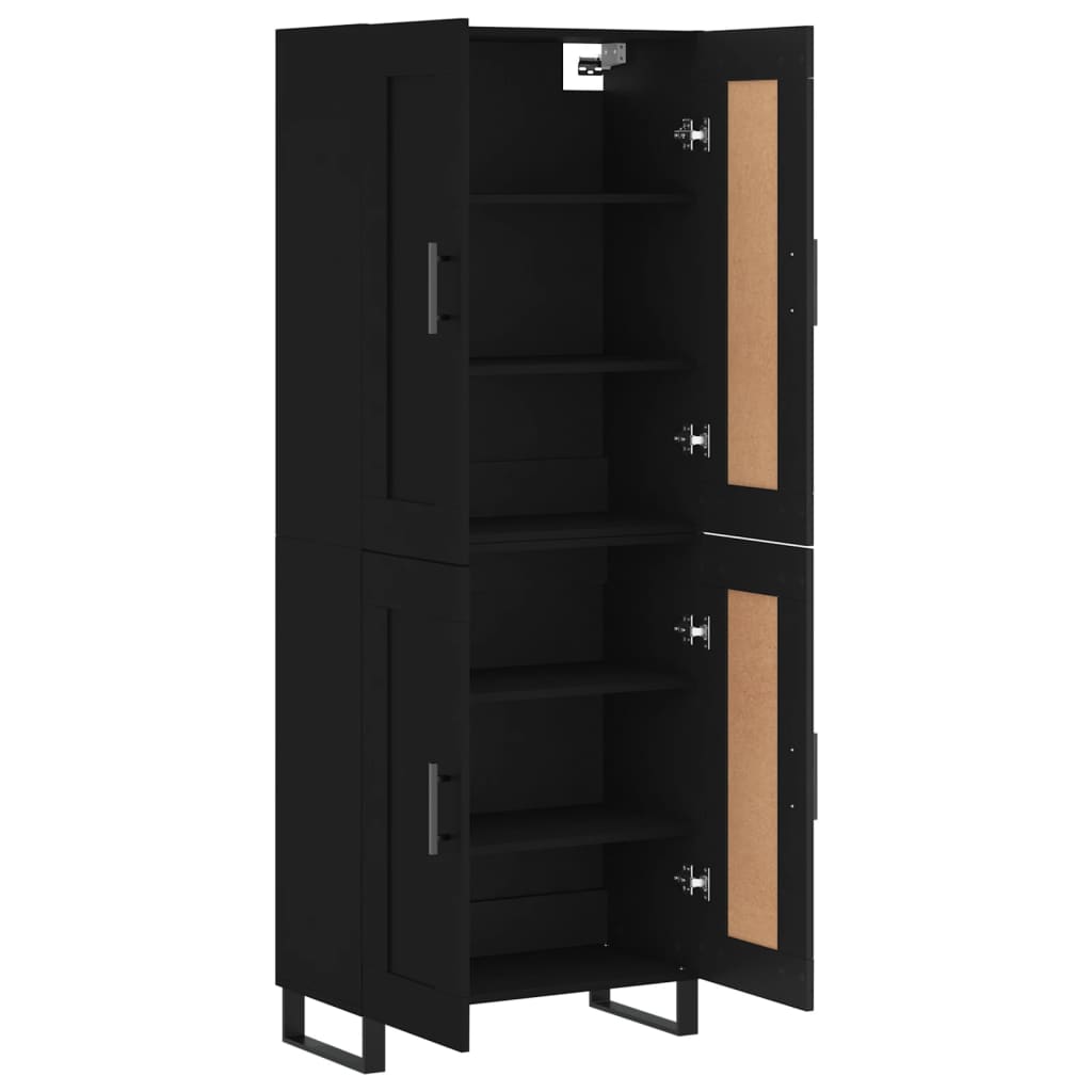 vidaXL Skříň highboard černá 69,5 x 34 x 180 cm kompozitní dřevo