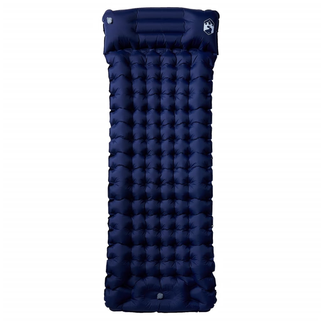 vidaXL Samonafukovací kempingová matrace polštář 1 osoba tmavě modrá