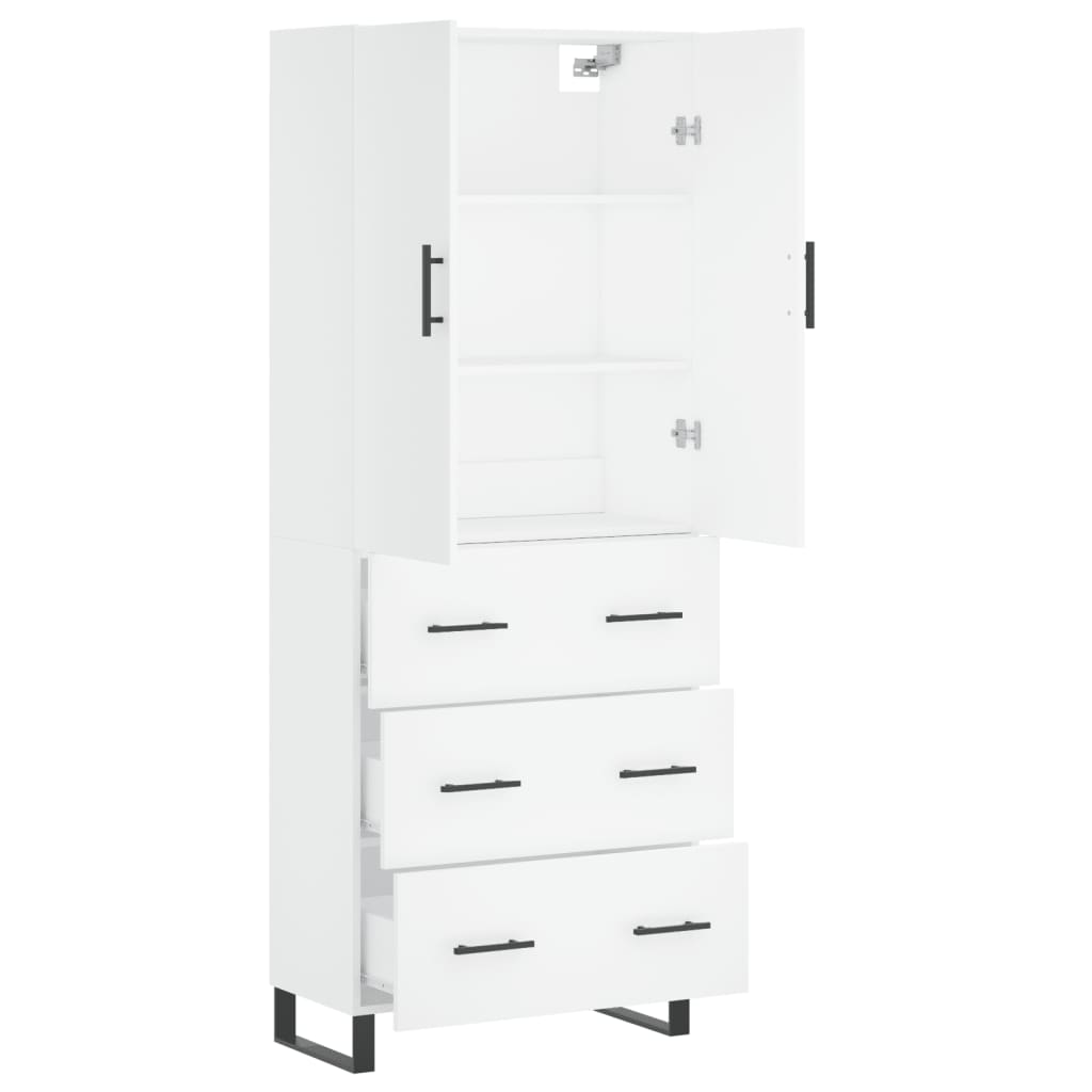 vidaXL Skříň highboard bílá 69,5 x 34 x 180 cm kompozitní dřevo