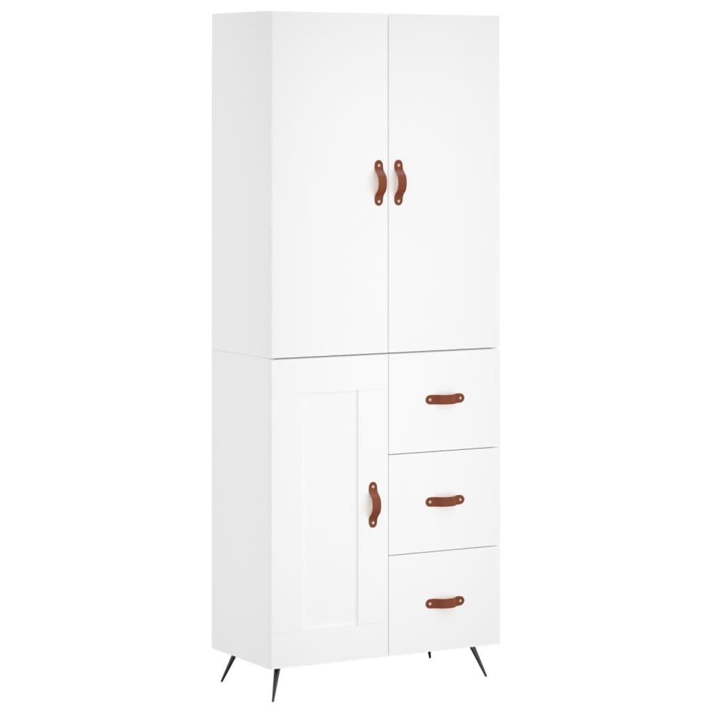 vidaXL Skříň highboard bílá 69,5 x 34 x 180 cm kompozitní dřevo