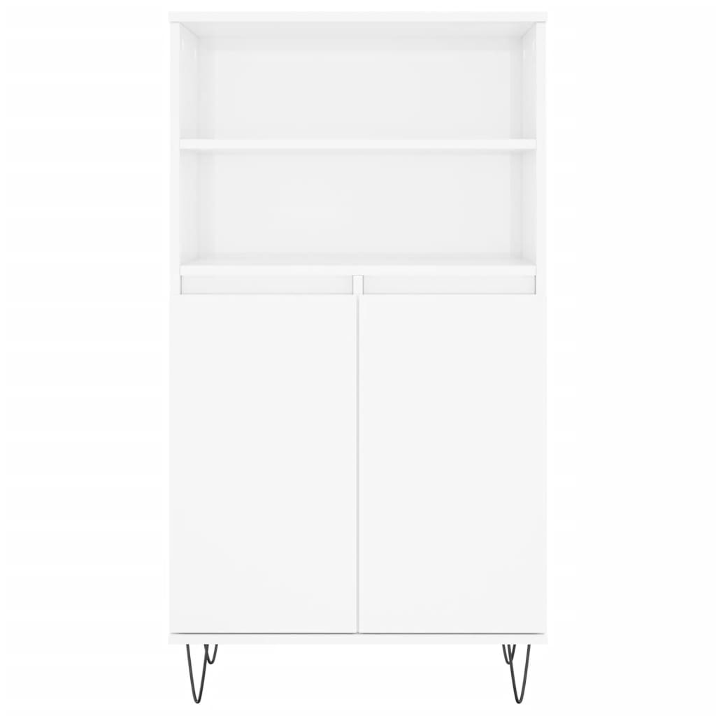 vidaXL Skříň highboard bílá s vysokým leskem 60 x 36 x 110 cm kompozit