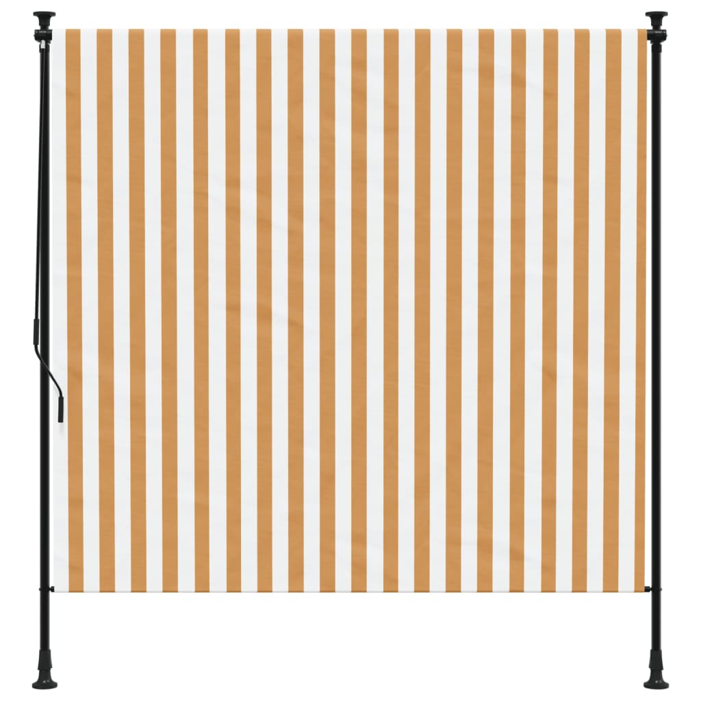 vidaXL Venkovní roleta oranžová a bílá 200 x 270 cm textil a ocel