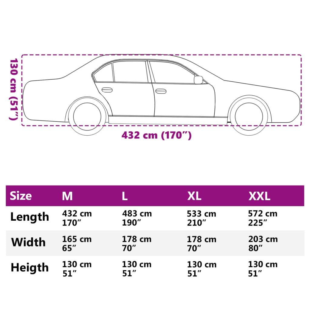 vidaXL Autopotah pro sedan s popruhy na přezky celý stříbrný M