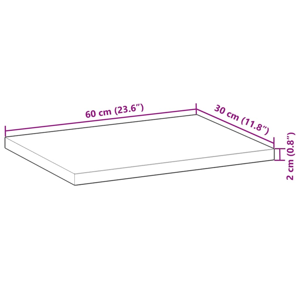 vidaXL Plovoucí police 4 ks 60 x 30 x 2 cm neošetřené akáciové dřevo