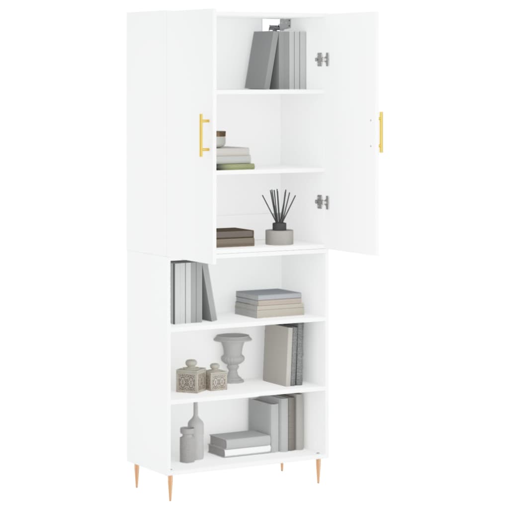 vidaXL Skříň highboard bílá 69,5 x 34 x 180 cm kompozitní dřevo