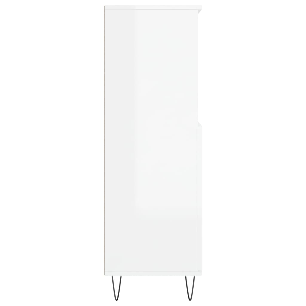 vidaXL Skříň highboard bílá s vysokým leskem 60 x 36 x 110 cm kompozit