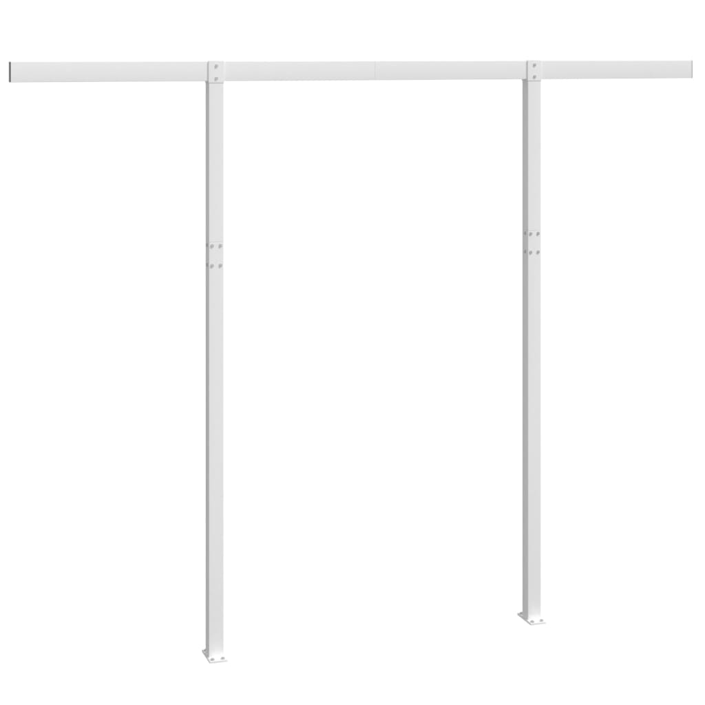 vidaXL Sada sloupků pro markýzu bílá 300 x 245 cm železo