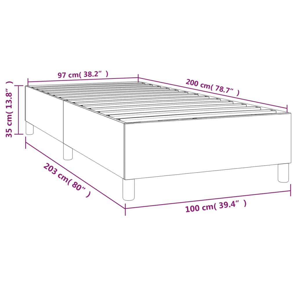 vidaXL Rám postele černá 100 x 200 cm umělá kůže