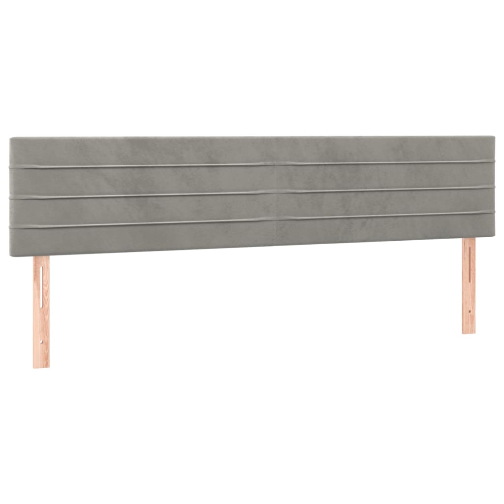 vidaXL Box spring postel s matrací světle šedá 180x200 cm samet