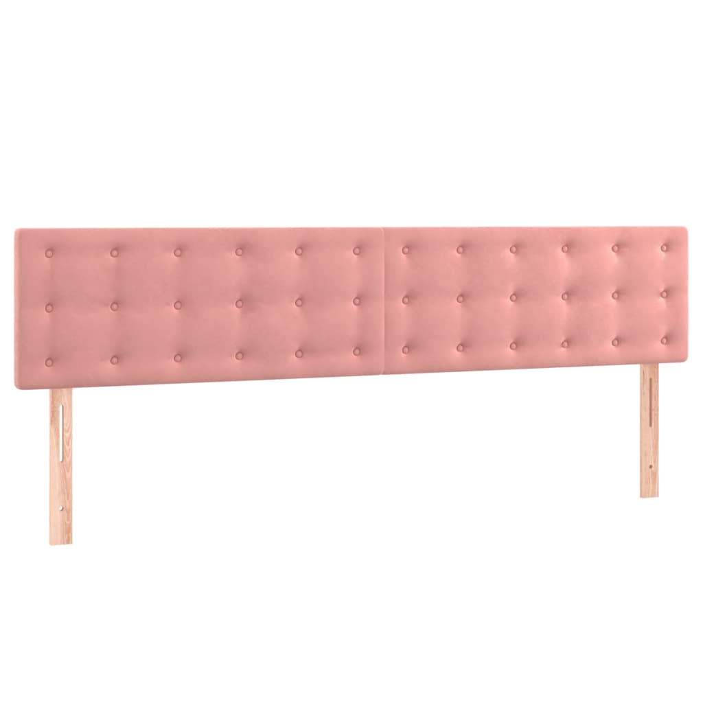 vidaXL Box spring postel s matrací růžová 160x200 cm samet