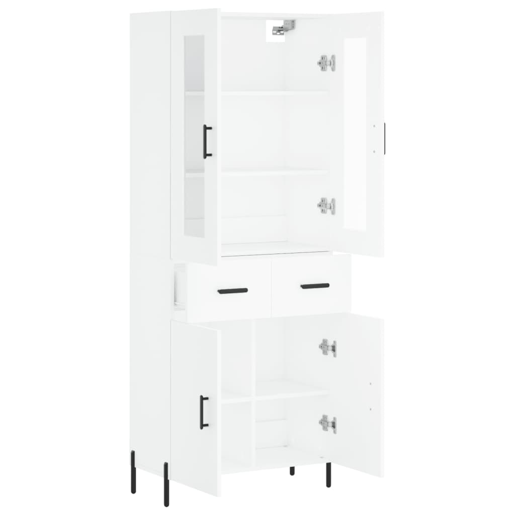 vidaXL Skříň highboard bílá 69,5 x 34 x 180 cm kompozitní dřevo