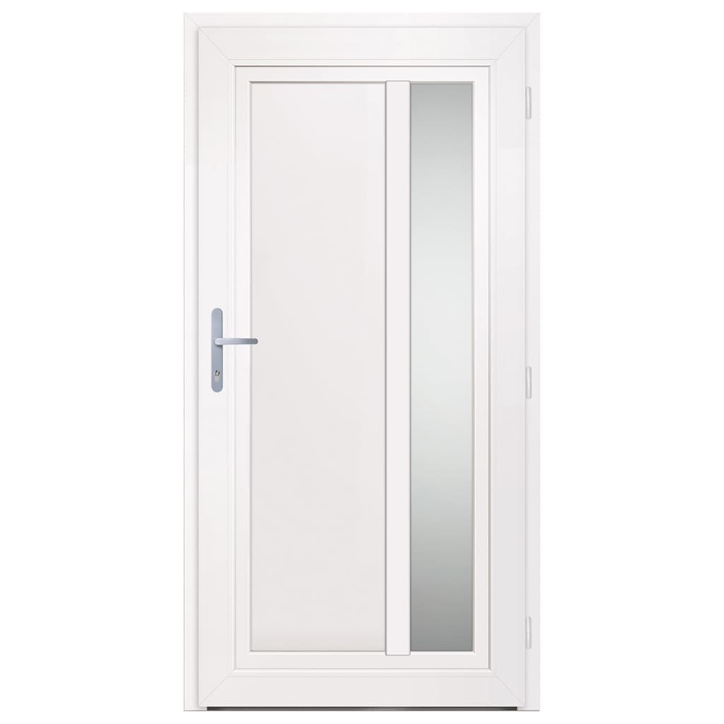 vidaXL Vchodové dveře bílé 108 x 208 cm PVC