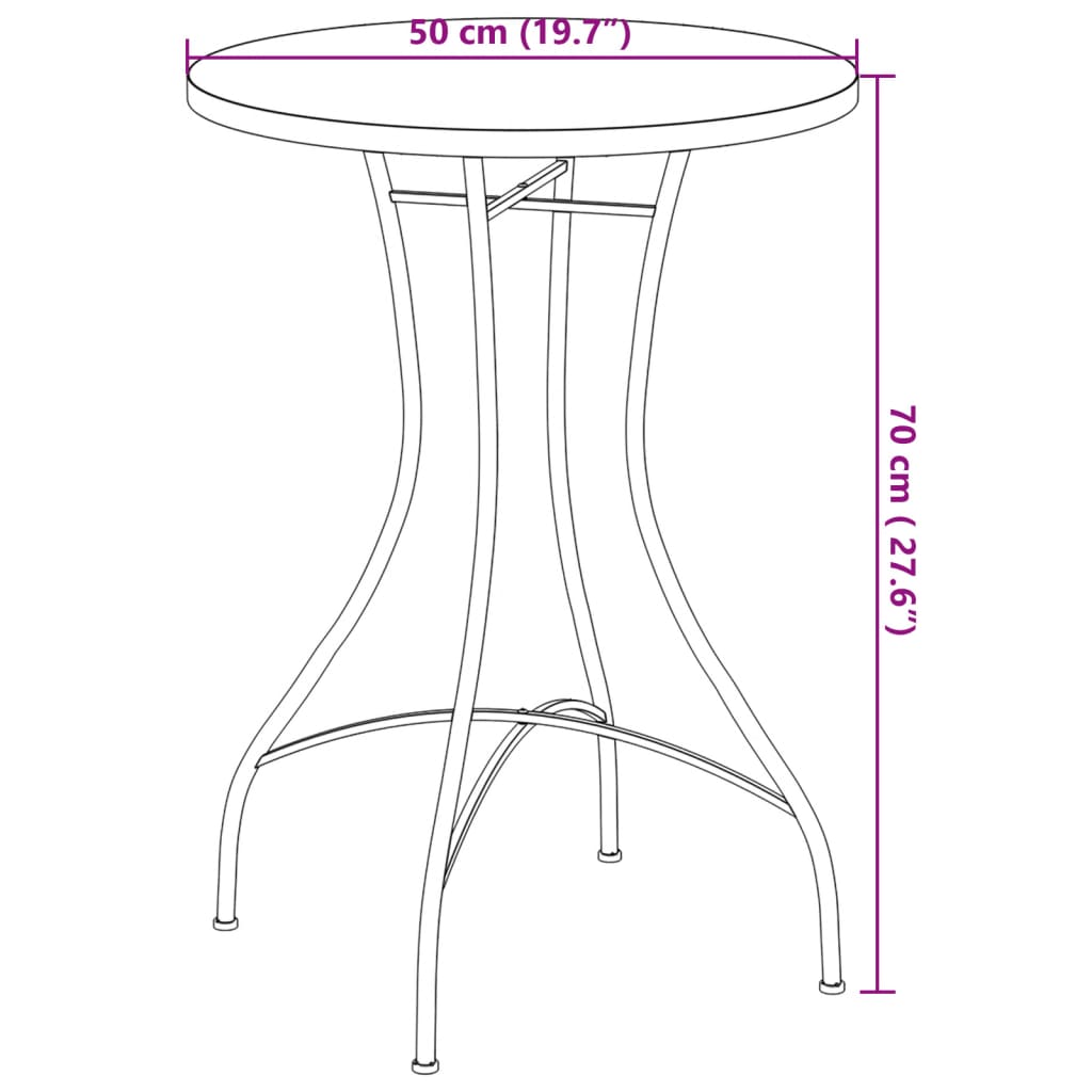 vidaXL Mozaikový bistro set terakotový a bílý železo a keramika