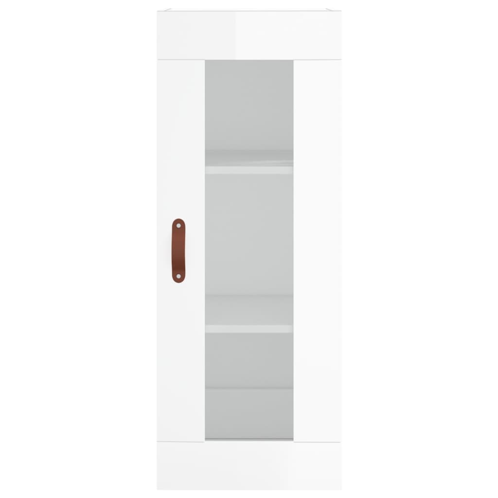 vidaXL Skříň highboard bílá s vysokým leskem 34,5x34x180 cm kompozit