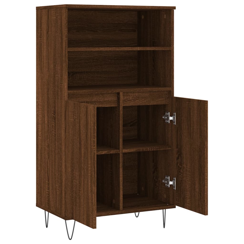 vidaXL Skříň highboard hnědý dub 60 x 36 x 110 cm kompozitní dřevo