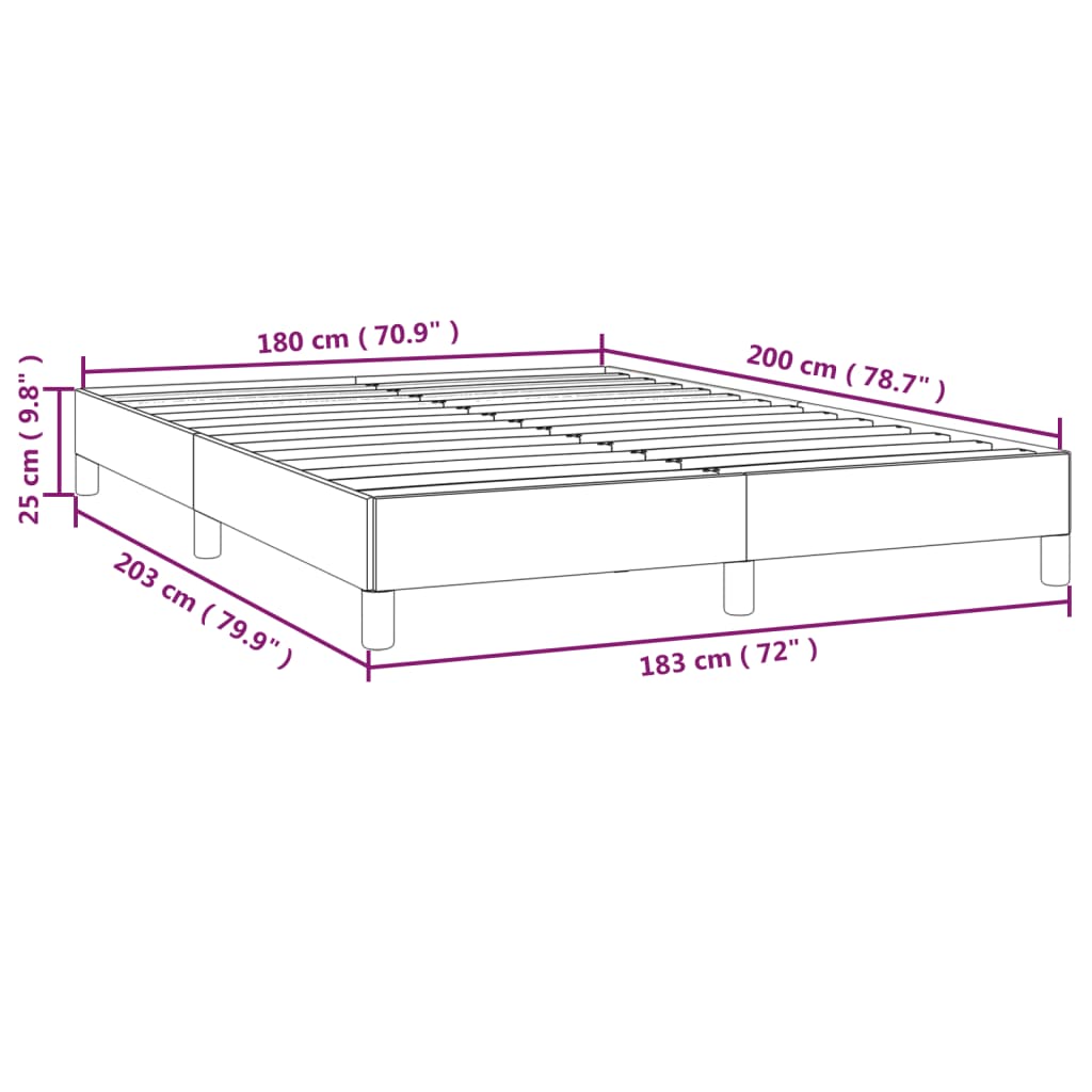 vidaXL Rám postele bílá 180 x 200 cm umělá kůže