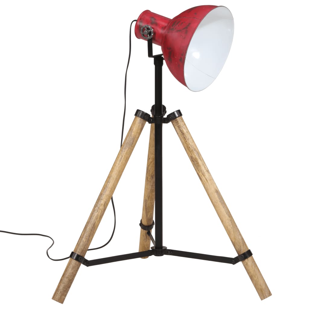 vidaXL Stojací lampa 25 W červená patina 75 x 75 x 90–150 cm E27