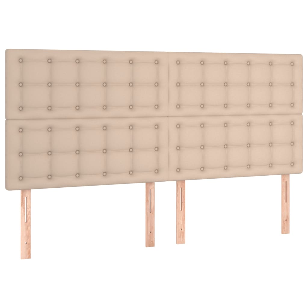 vidaXL Čela postele 4 ks cappuccino 90x5x78/88 cm umělá kůže