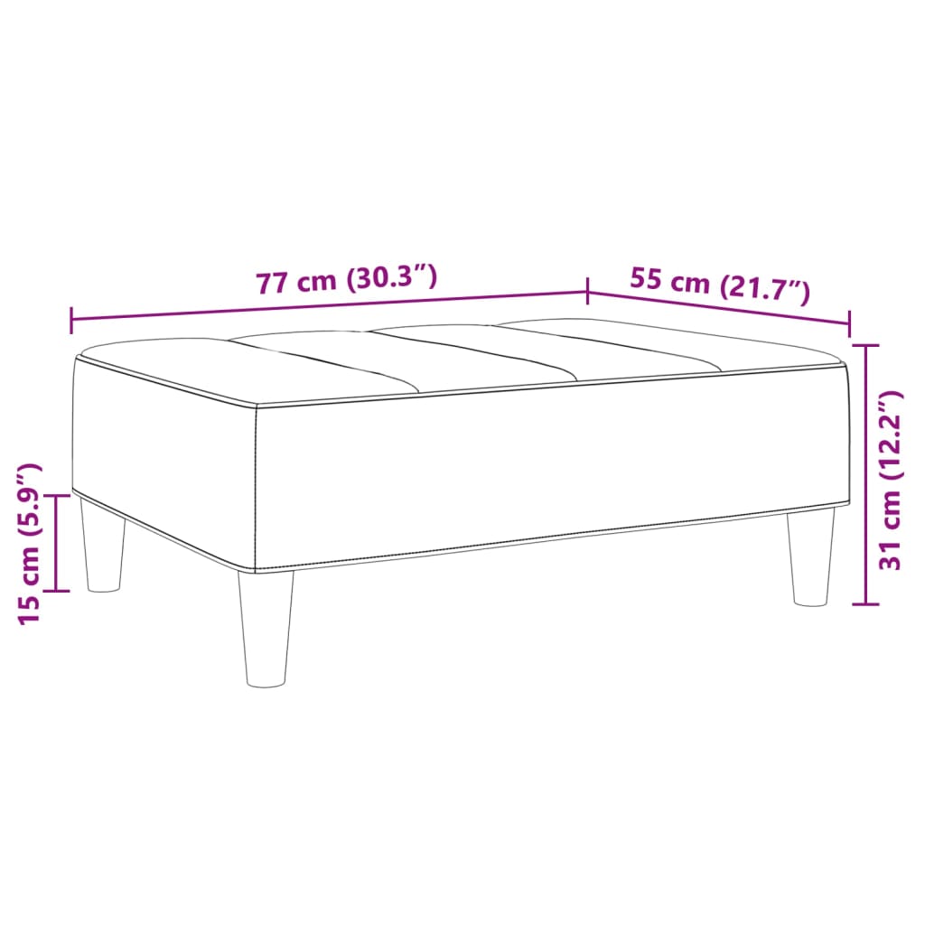 vidaXL Podnožka tmavě zelená 77 x 55 x 31 cm samet