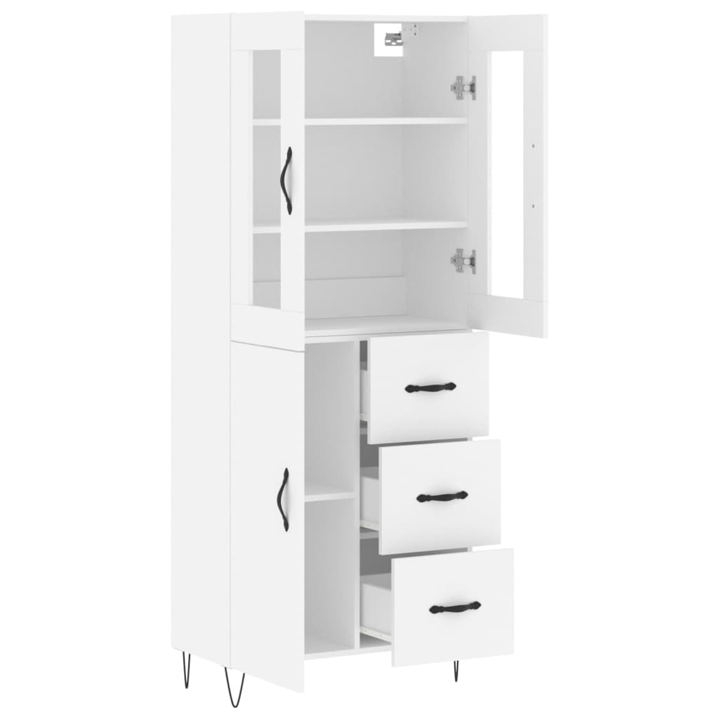 vidaXL Skříň highboard bílá 69,5 x 34 x 180 cm kompozitní dřevo