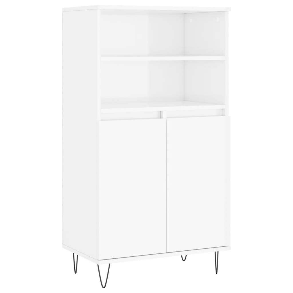 vidaXL Skříň highboard bílá s vysokým leskem 60 x 36 x 110 cm kompozit