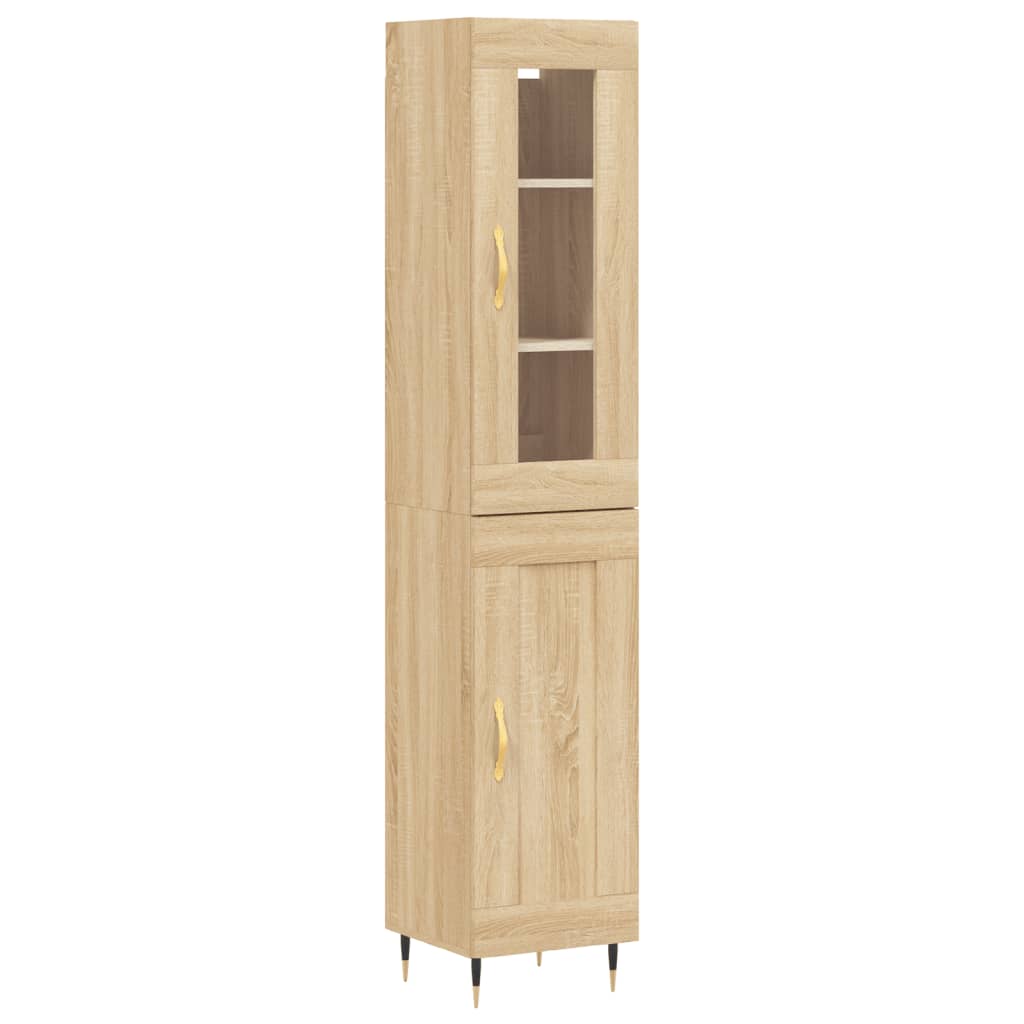 vidaXL Skříň highboard dub sonoma 34,5 x 34 x 180 cm kompozitní dřevo