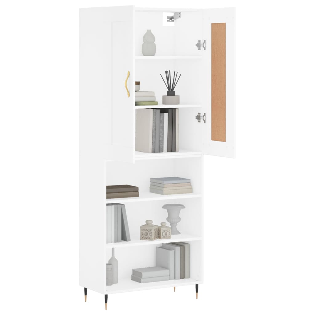 vidaXL Skříň highboard bílá 69,5 x 34 x 180 cm kompozitní dřevo