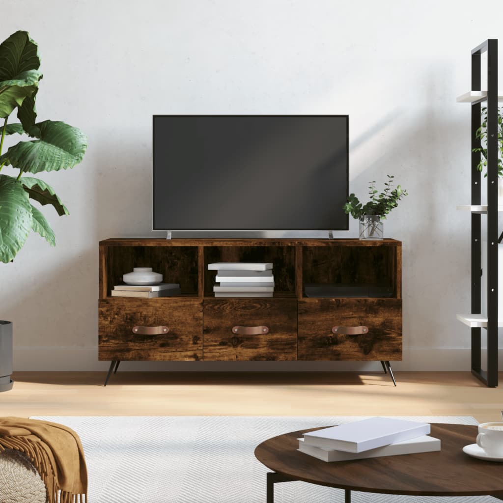 vidaXL TV skříňka kouřový dub 102 x 36 x 50 cm kompozitní dřevo