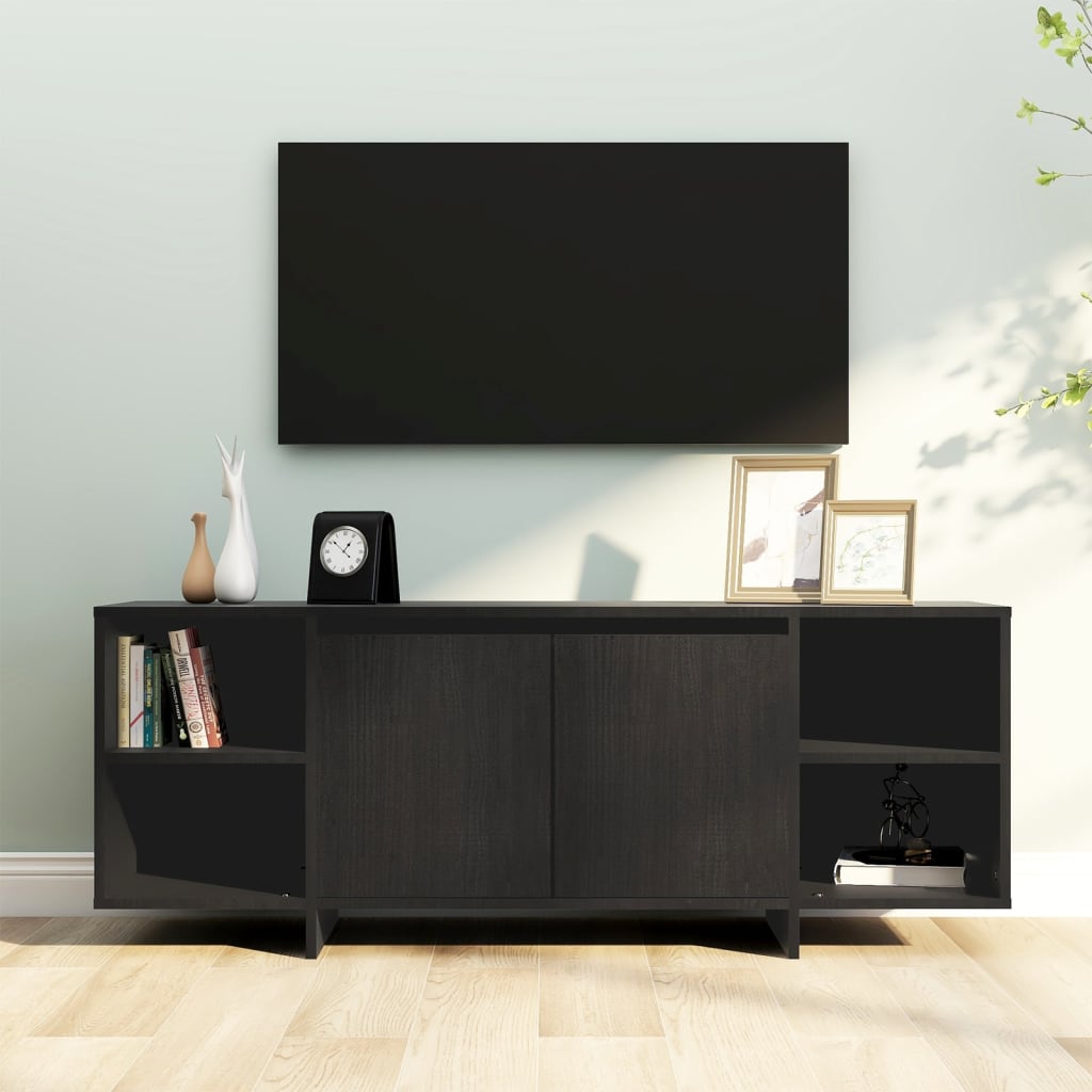 vidaXL TV stolek černý 130 x 35 x 50 cm dřevotříska