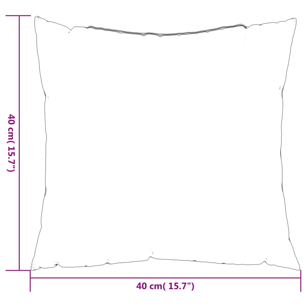 vidaXL Polštáře na pohovku 4 ks krémové 40 x 40 cm textil