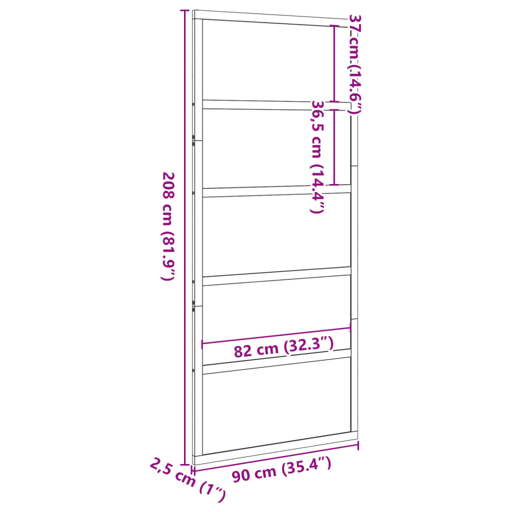 vidaXL Posuvné dveře bílé 90 x 208 cm masivní borové dřevo