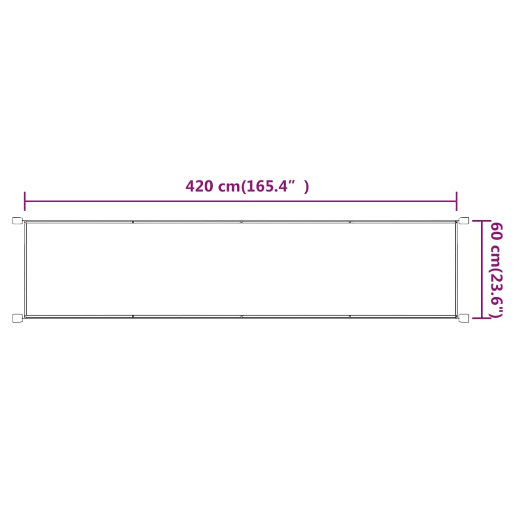 vidaXL Vertikální markýza terakotová 60 x 420 cm oxfordská látka