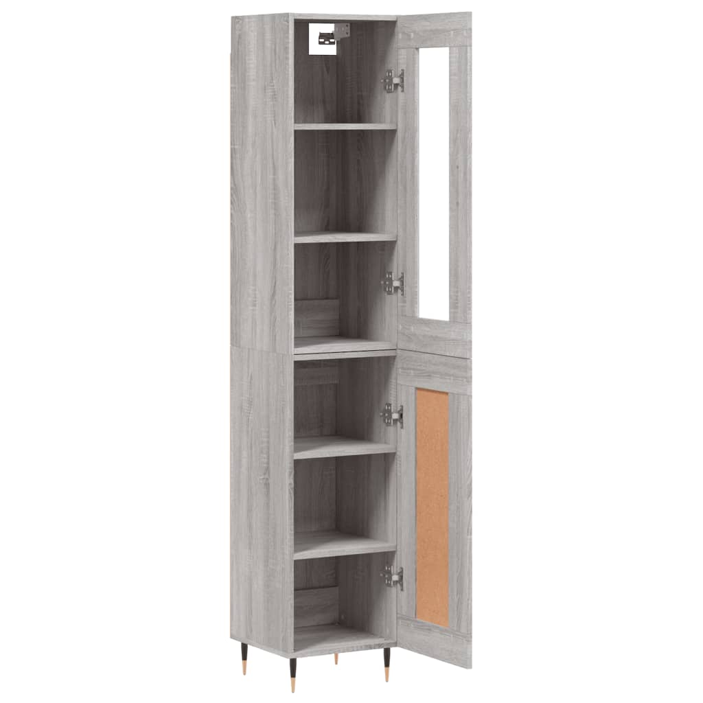 vidaXL Skříň highboard šedá sonoma 34,5 x 34 x 180 cm kompozitní dřevo