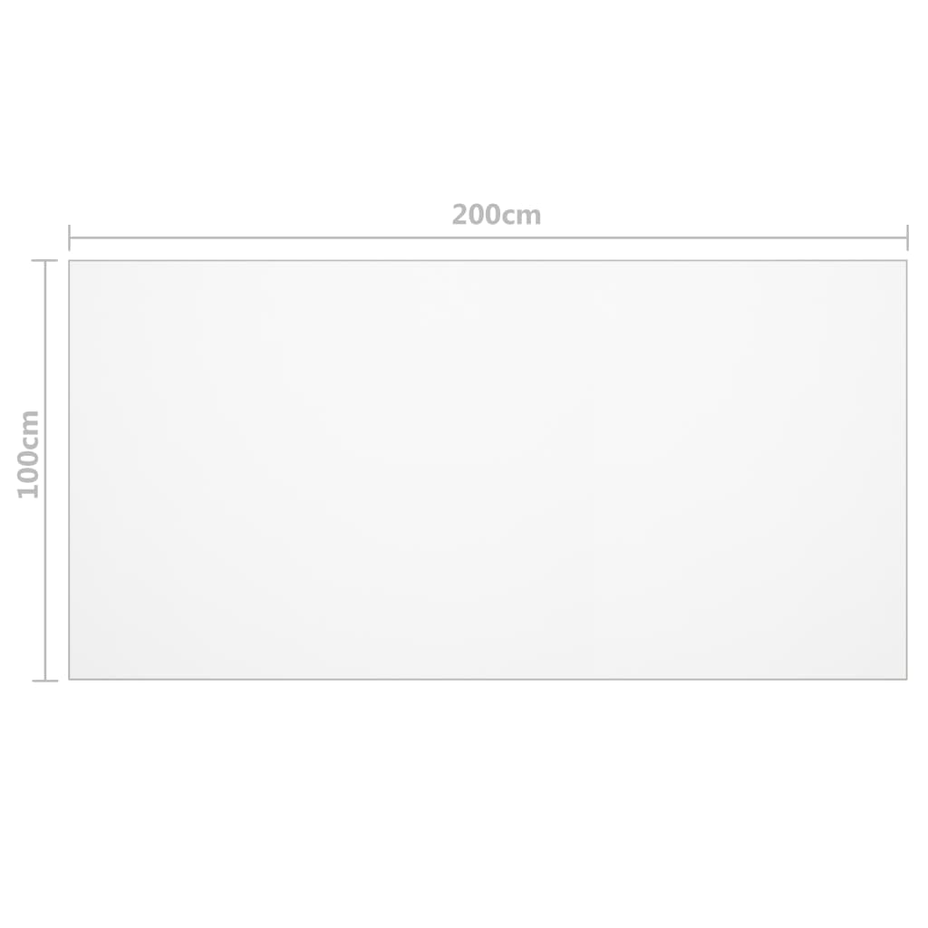 vidaXL Ochranná fólie na stůl průhledná 200 x 100 cm 2 mm PVC