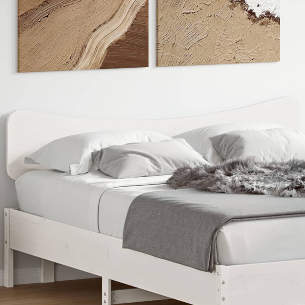 vidaXL Čelo postele bílé 150 cm masivní borové dřevo
