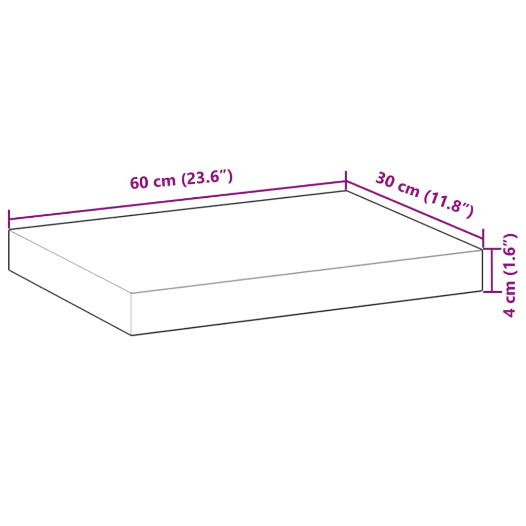 vidaXL Plovoucí police 3 ks 60 x 30 x 4 cm olejované akáciové dřevo