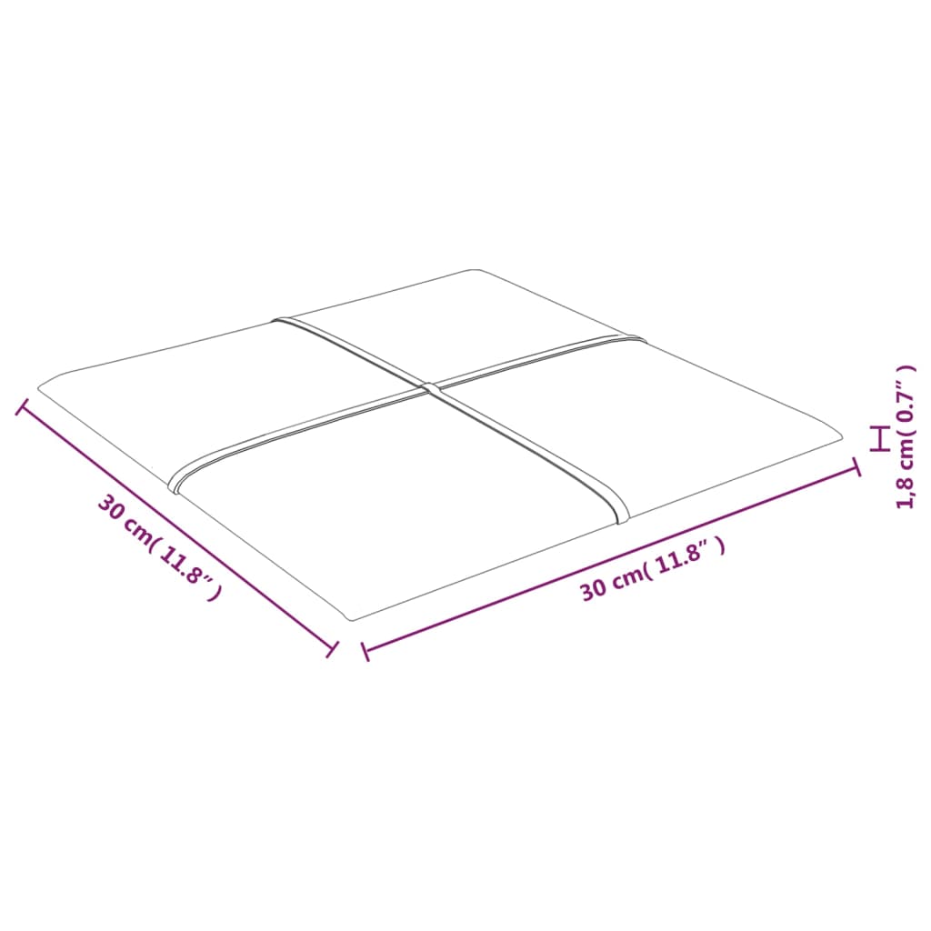 vidaXL Nástěnné panely 12 ks žluté 30 x 30 cm samet 1,08 m²