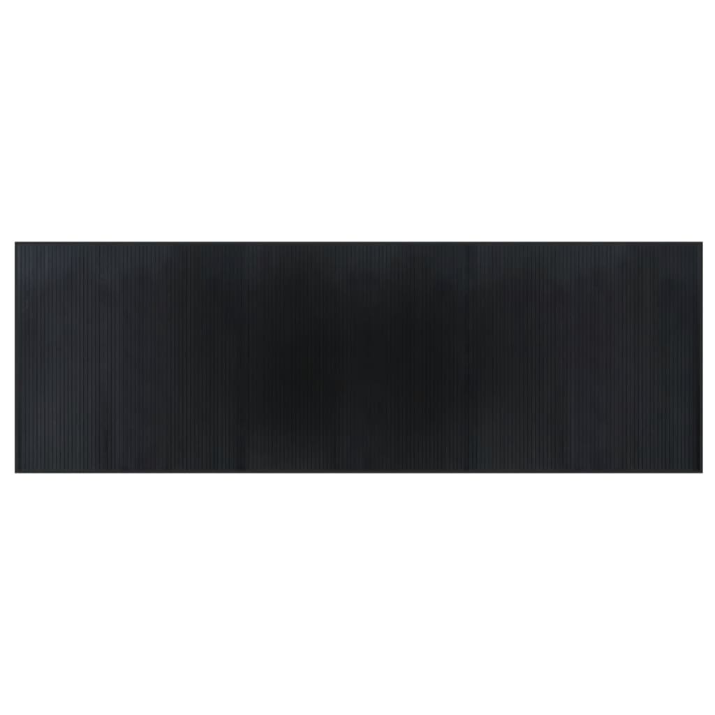 vidaXL Koberec obdélníkový černý 100 x 300 cm bambus