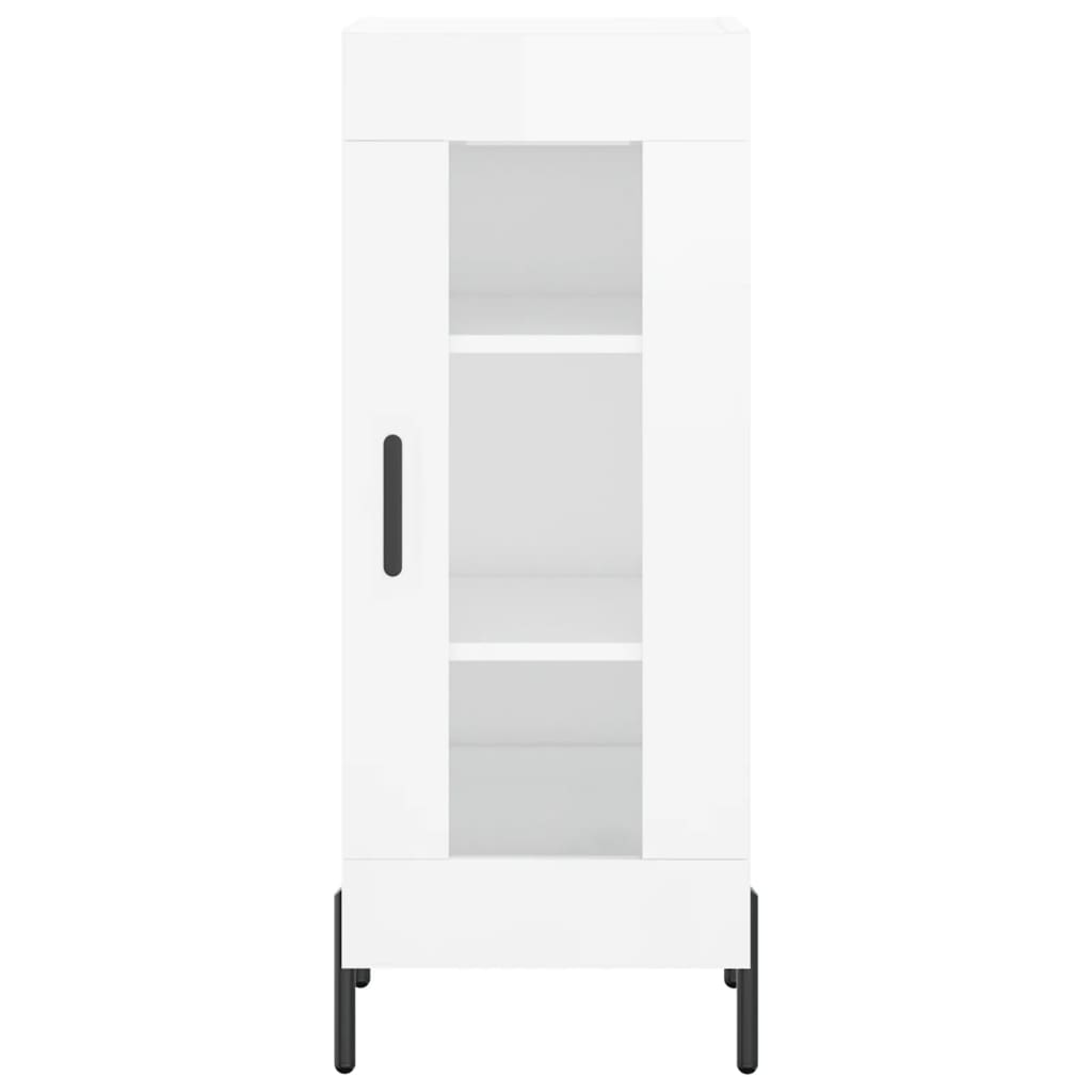 vidaXL Skříň highboard bílá s vysokým leskem 34,5x34x180 cm kompozit