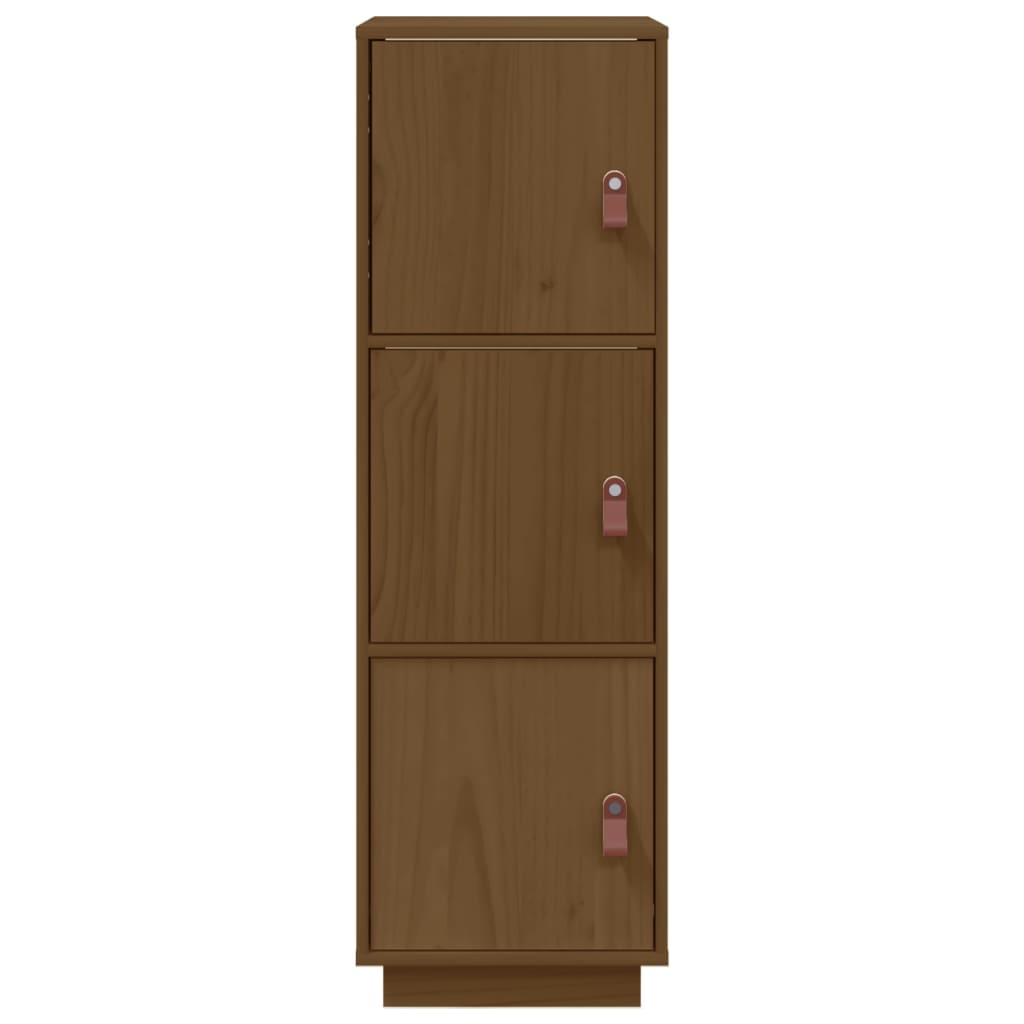 vidaXL Skříň highboard medově hnědá 34x40x108,5 cm masivní borovice