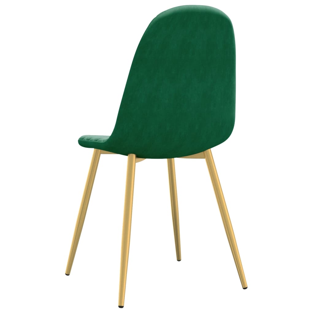 vidaXL Jídelní židle 2 ks tmavě zelené samet