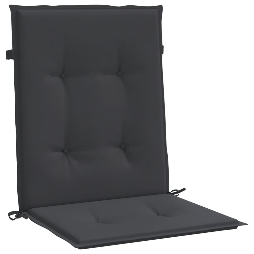 vidaXL Podušky na židli nízké opěradlo 6 ks černé 100x50x3 cm oxford