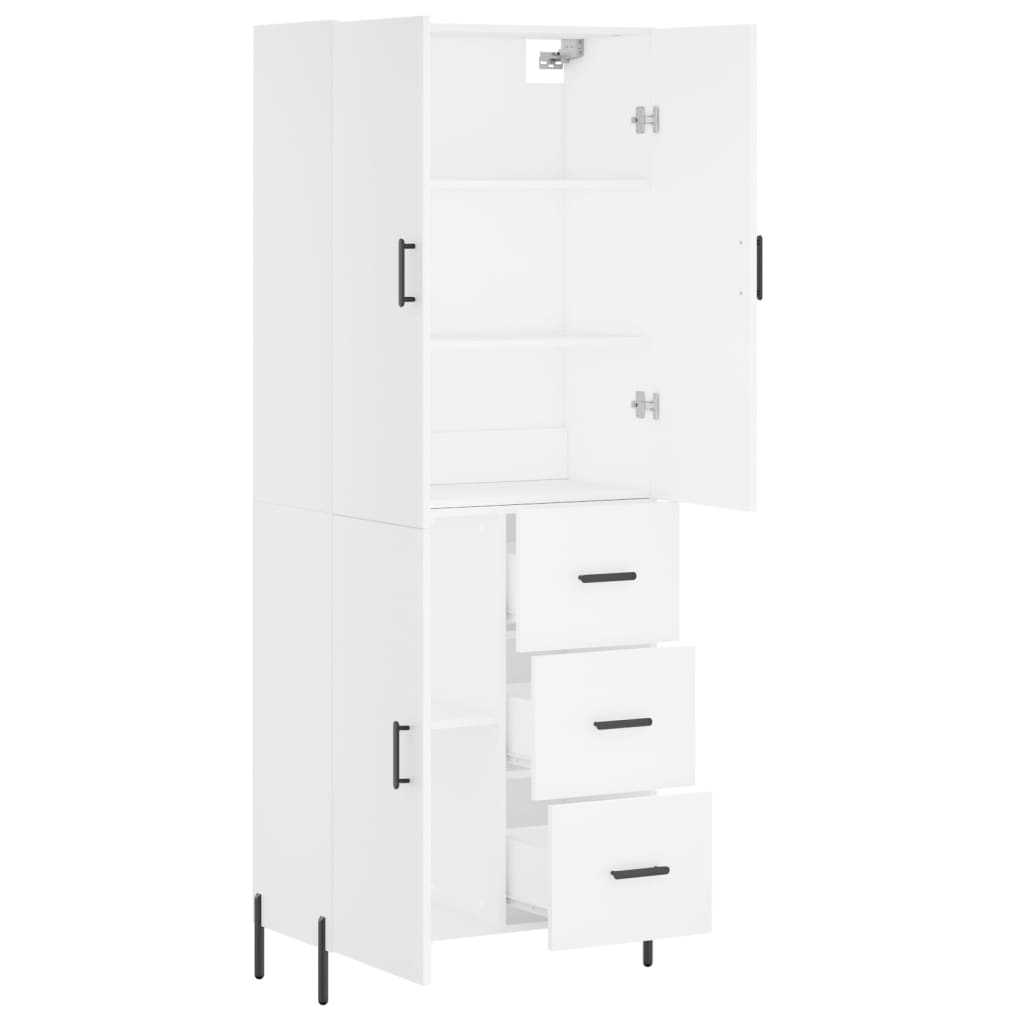 vidaXL Skříň highboard bílá 69,5 x 34 x 180 cm kompozitní dřevo