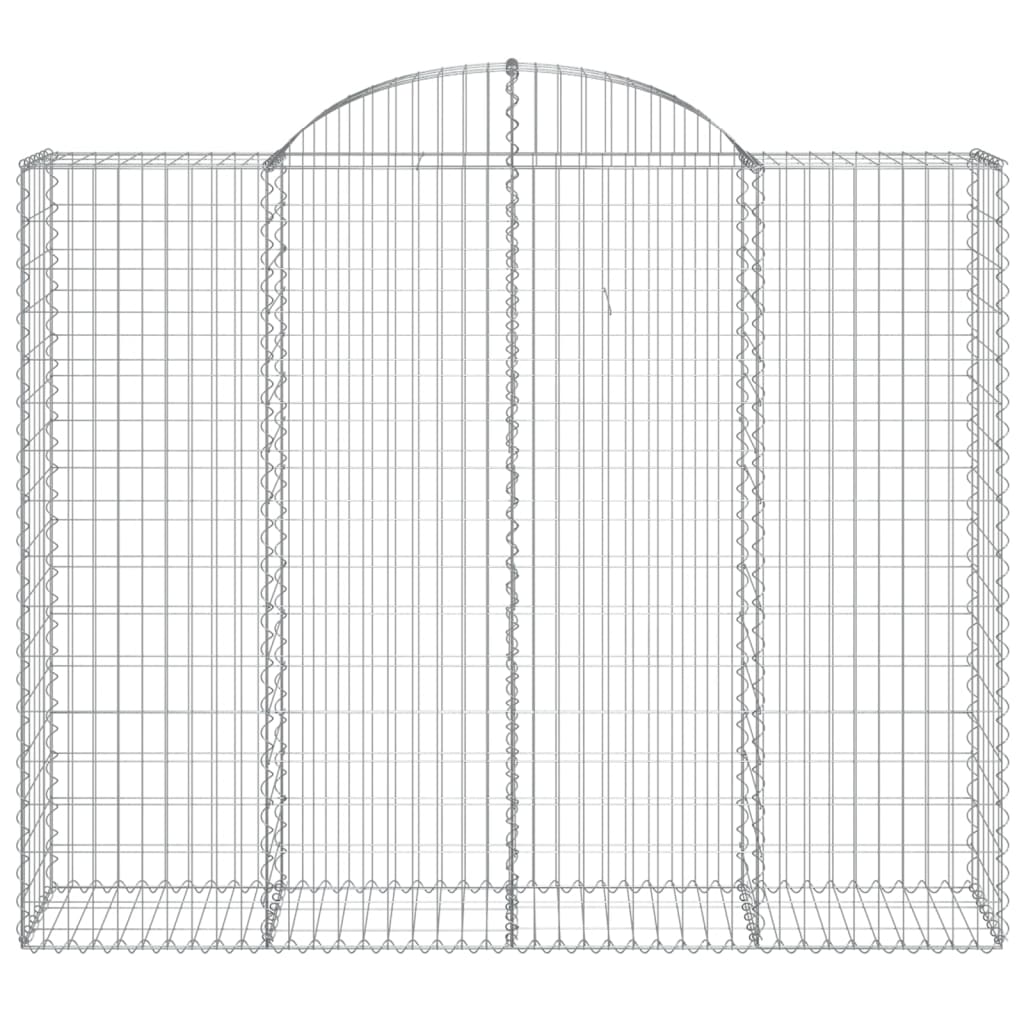 vidaXL Klenuté gabionové koše 4 ks 200x50x160/180cm pozinkované železo