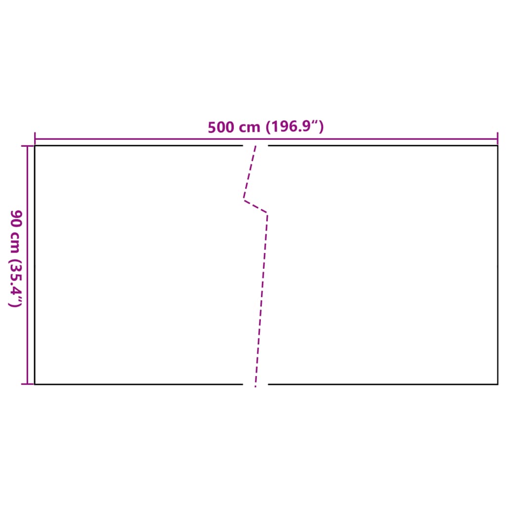 vidaXL Balkonová zástěna bílá 500 x 90 cm polyratan