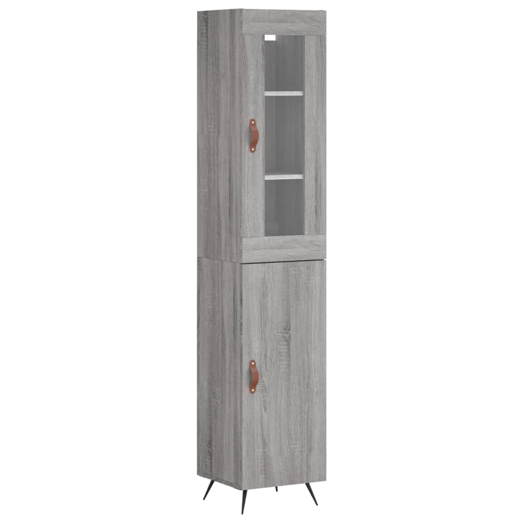 vidaXL Skříň highboard šedá sonoma 34,5 x 34 x 180 cm kompozitní dřevo