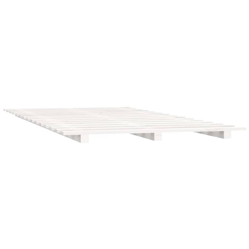 vidaXL Rám postele bílý 150 x 200 cm masivní borovice