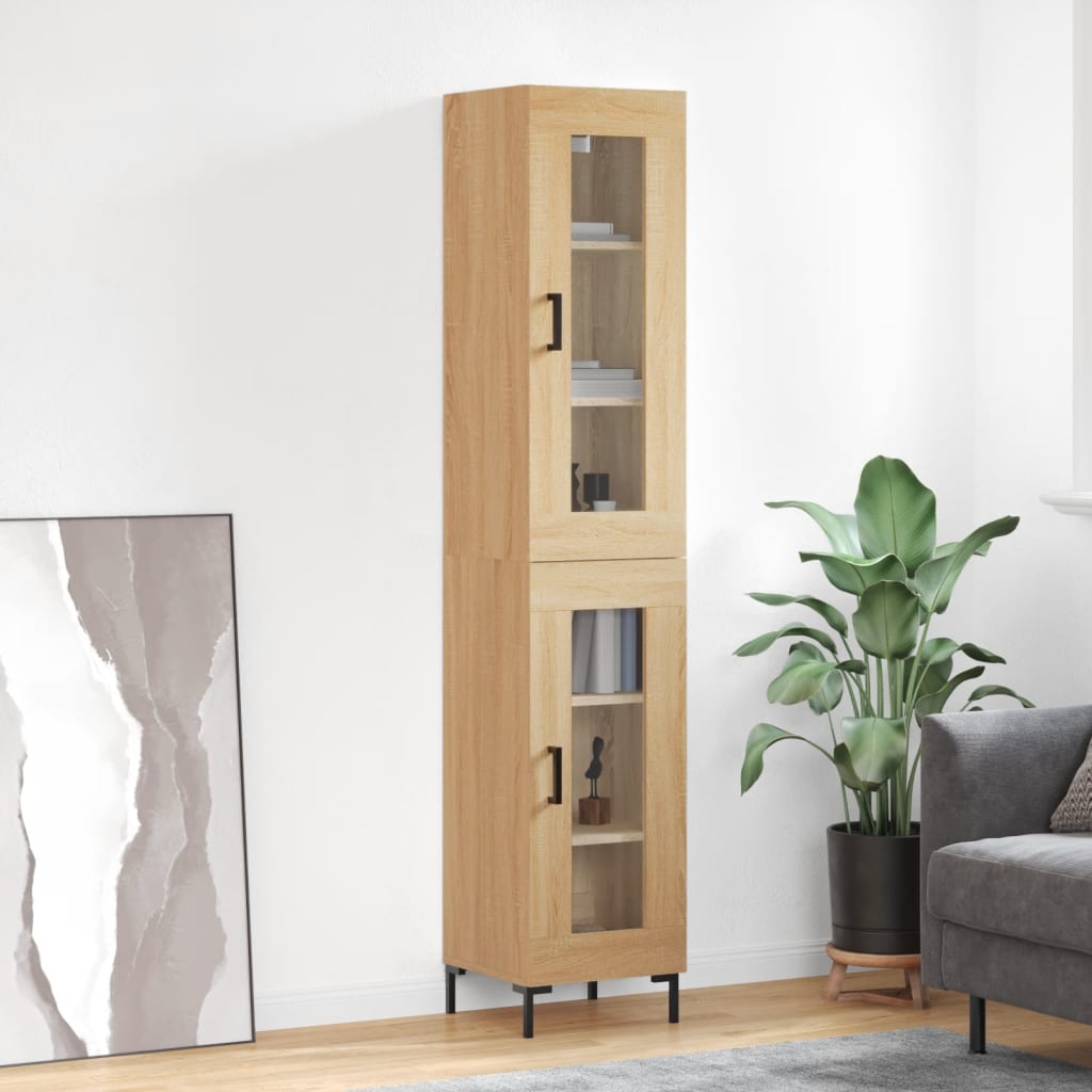 vidaXL Skříň highboard dub sonoma 34,5 x 34 x 180 cm kompozitní dřevo