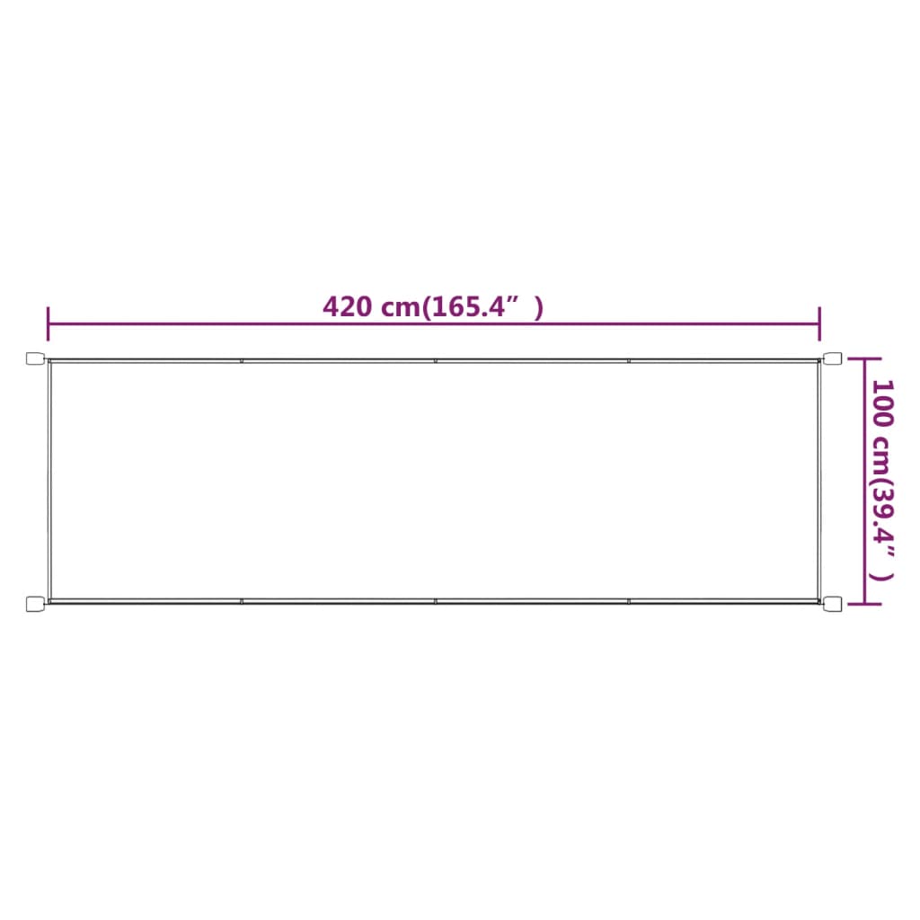 vidaXL Vertikální markýza modrá 100 x 420 cm oxfordská látka