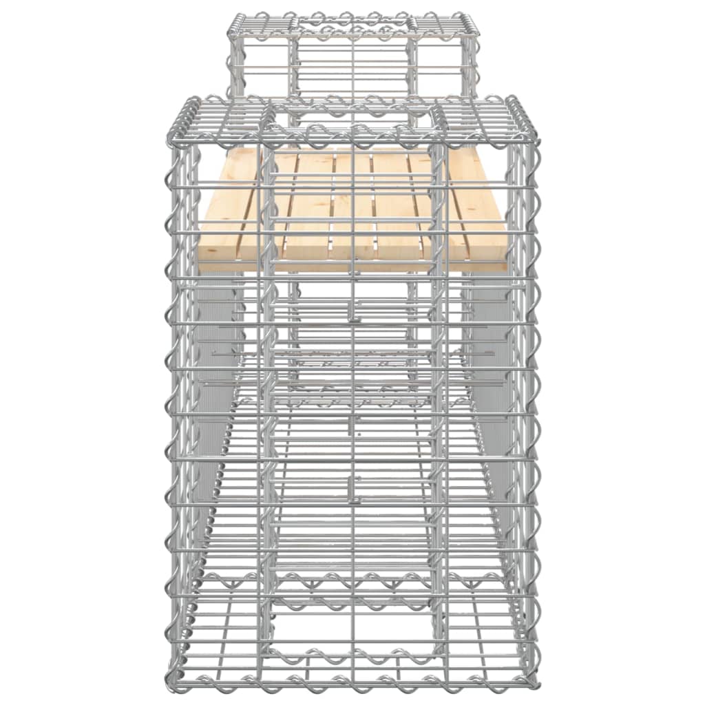 vidaXL Zahradní lavice gabionový design 183x41x60,5cm masivní borovice